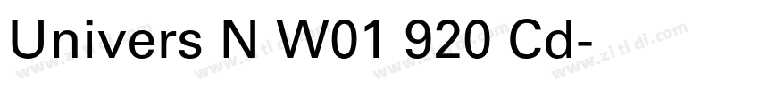 Univers N W01 920 Cd字体转换